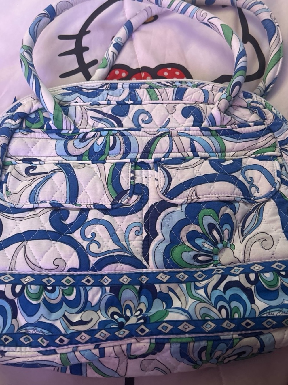 Vera Bradley Blue & Green Quilted Floral Tote